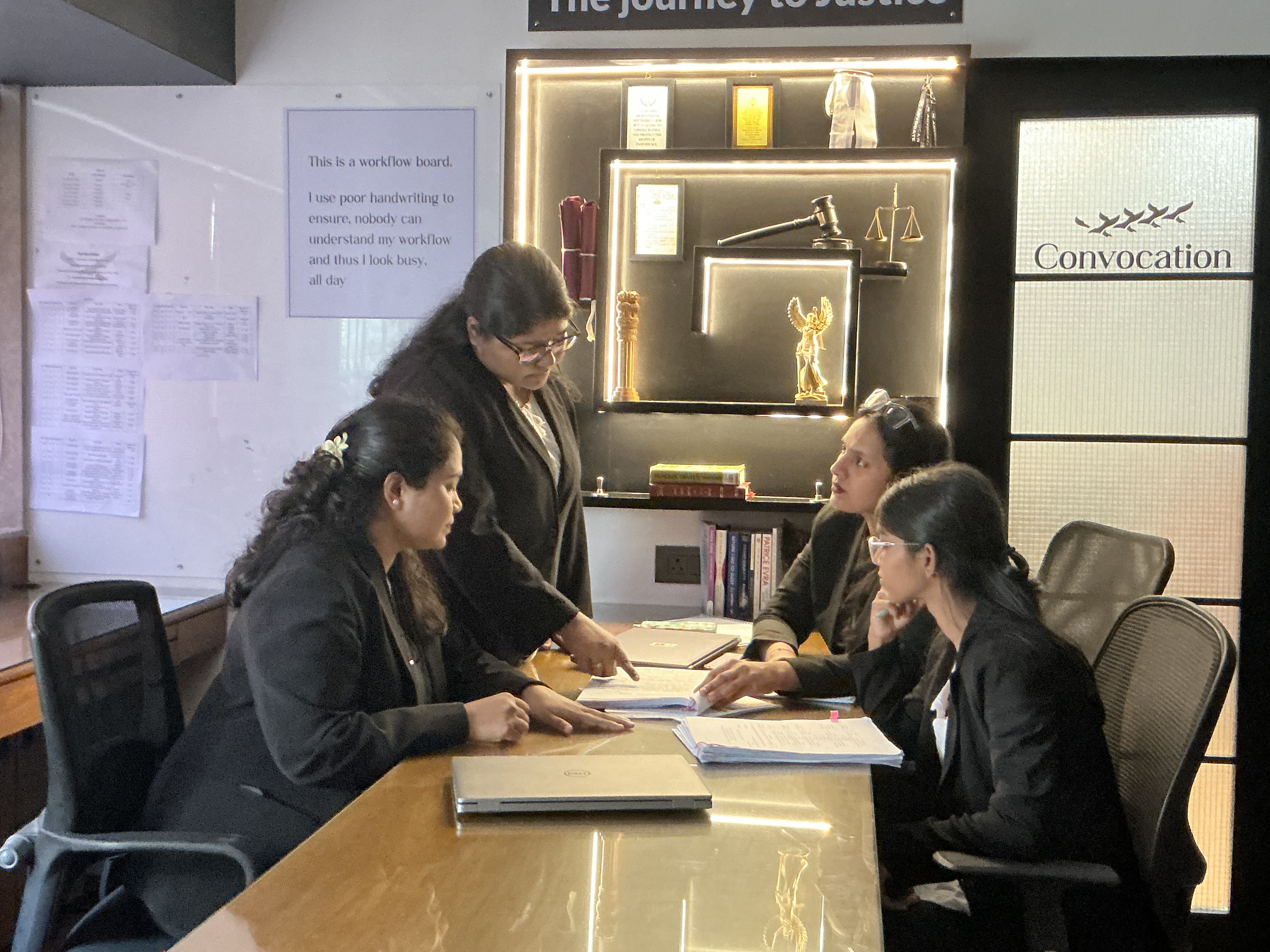The Eagle Law & Integrity team at the office