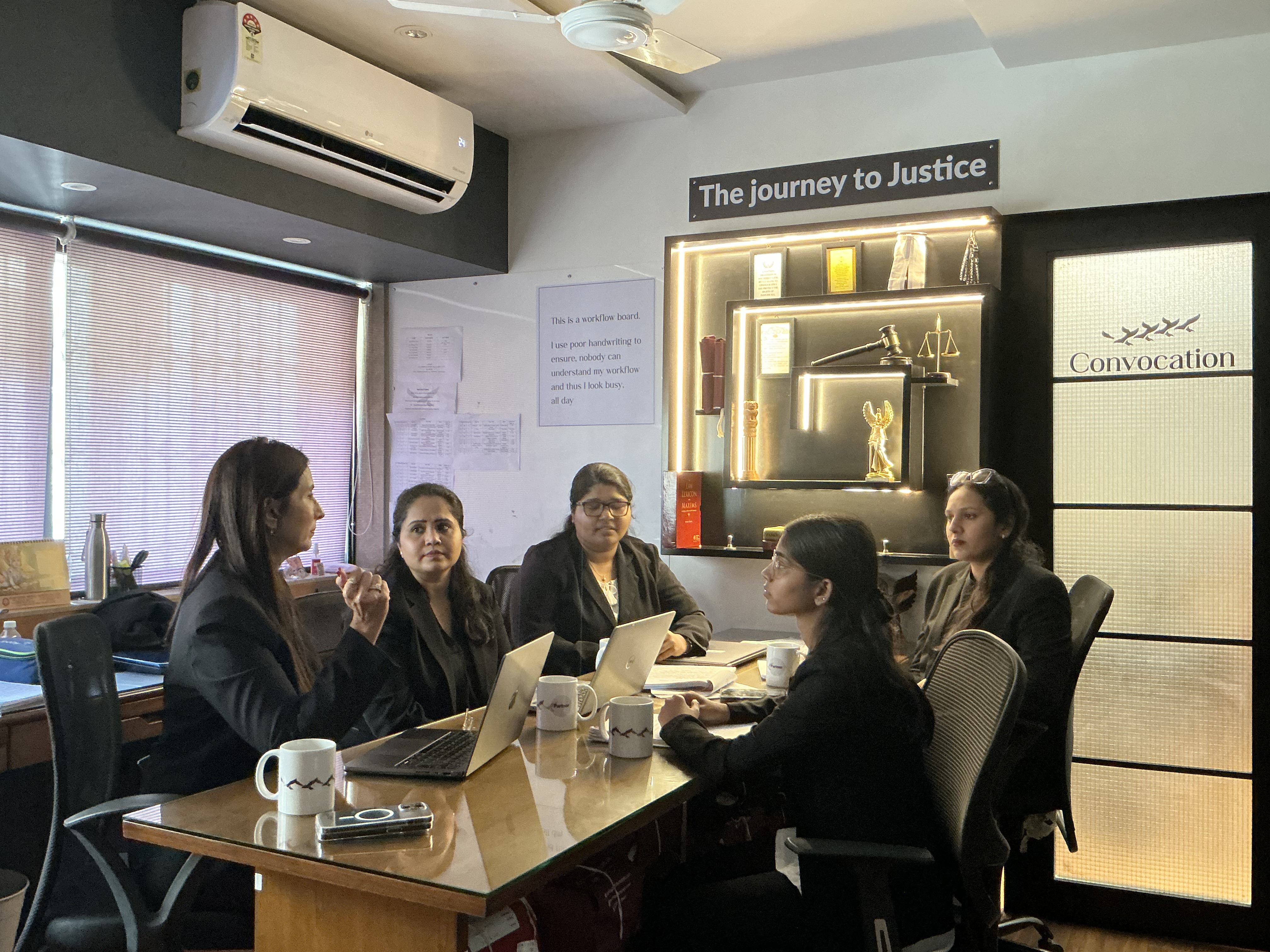 The Eagle Law & Integrity team in a client strategy meeting